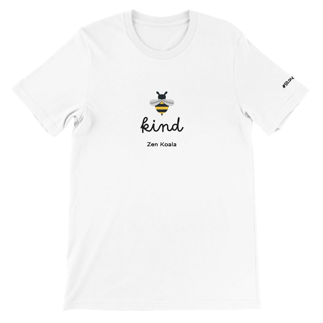 Bee Kind feel-good tee with a little bee — a soft reminder to go easy, Zen Koala Australia