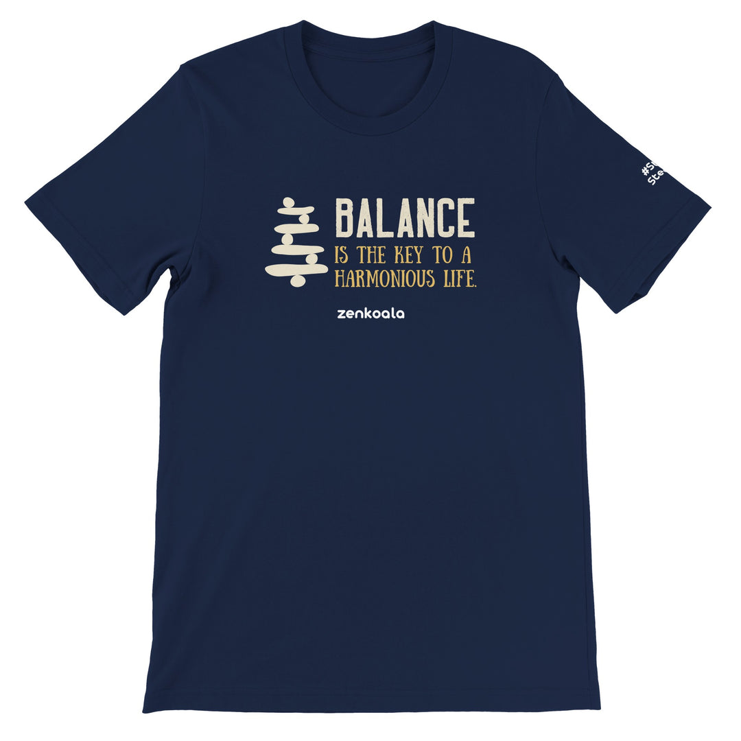 Balance feel-good tee in navy, Zen Koala Australia