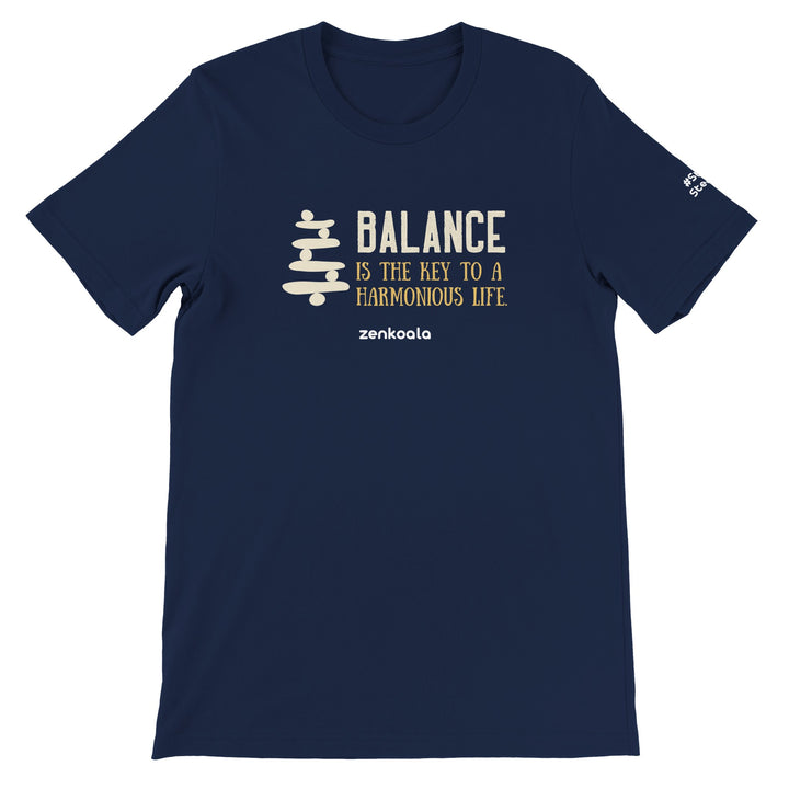 Balance feel-good tee in navy, Zen Koala Australia