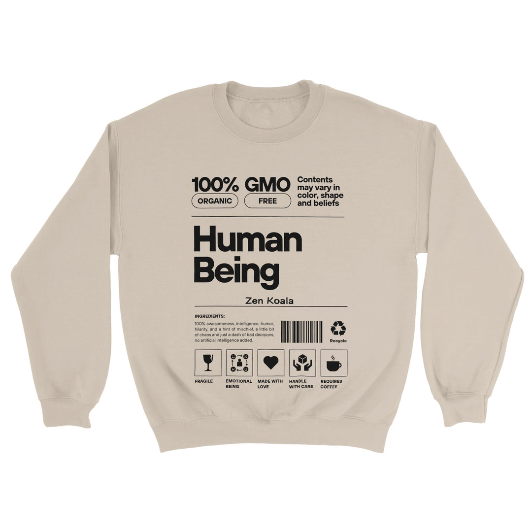 Human Being feel-good sweatshirt — Zen Koala Australia