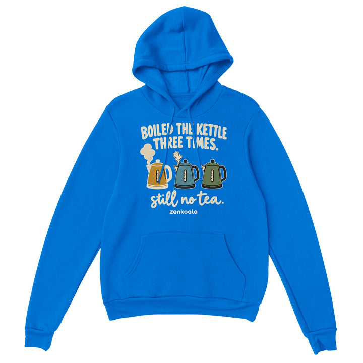 Boiled the Kettle Three Times feel-good hoodie in royal, Zen Koala Australia