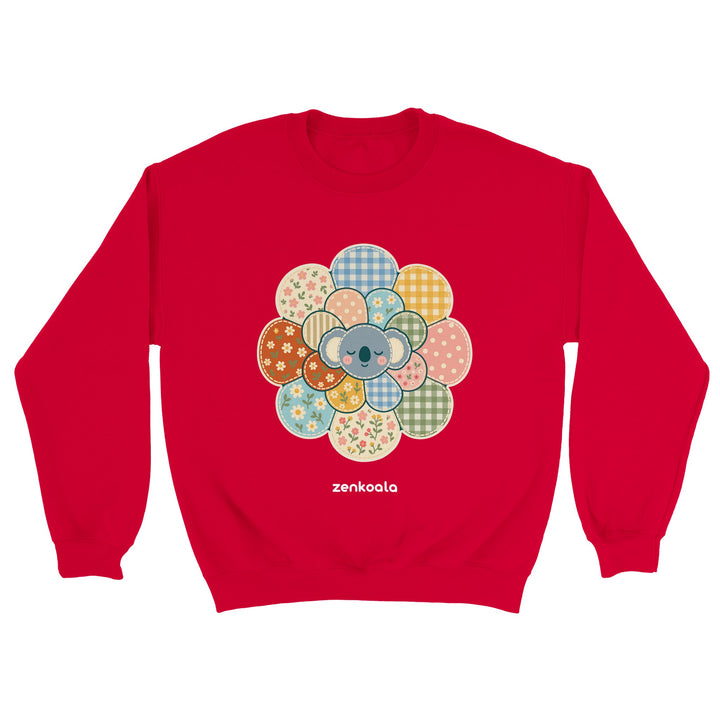 Zen Mandala Flower feel-good sweatshirt in red, Zen Koala Australia