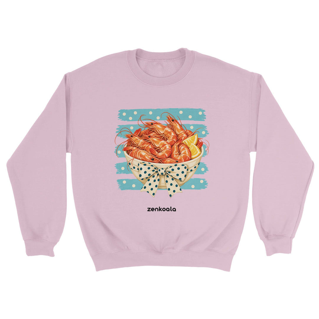 Prawns feel-good sweatshirt in light pink, Zen Koala Australia