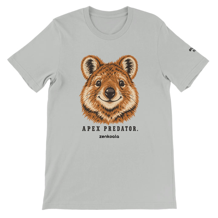 Apex Predator feel-good tee in silver, Zen Koala Australia
