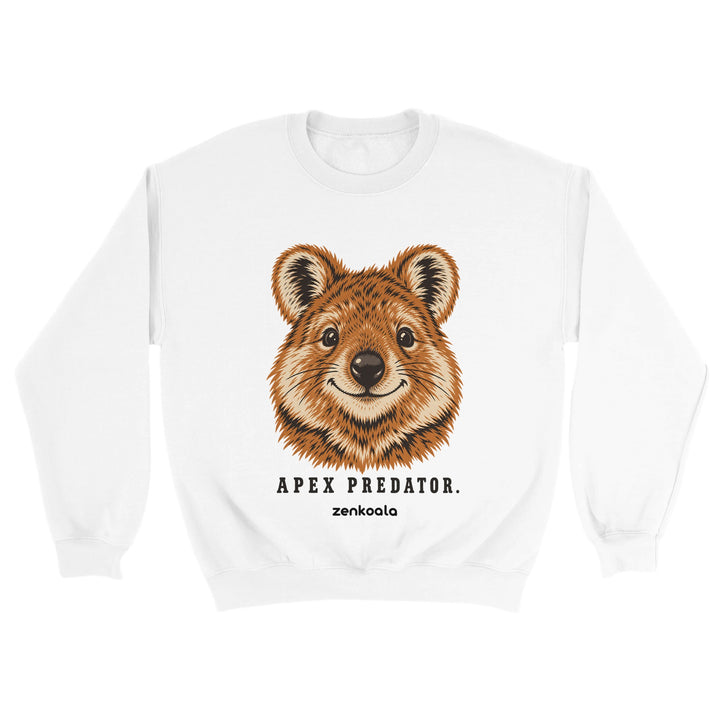 Apex Predator feel-good sweatshirt in white, Zen Koala Australia