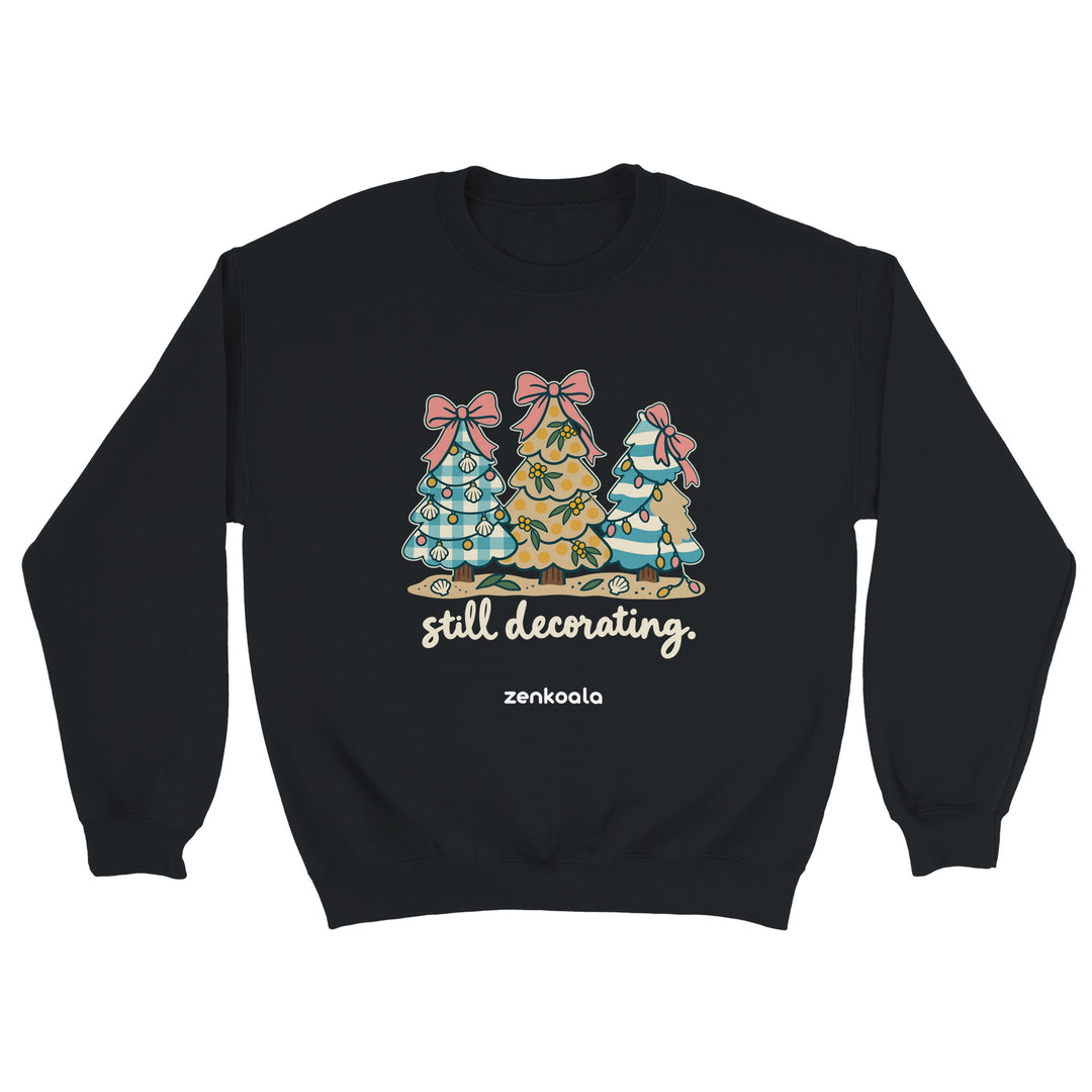 Still Decorating feel-good sweatshirt in black, Zen Koala Australia