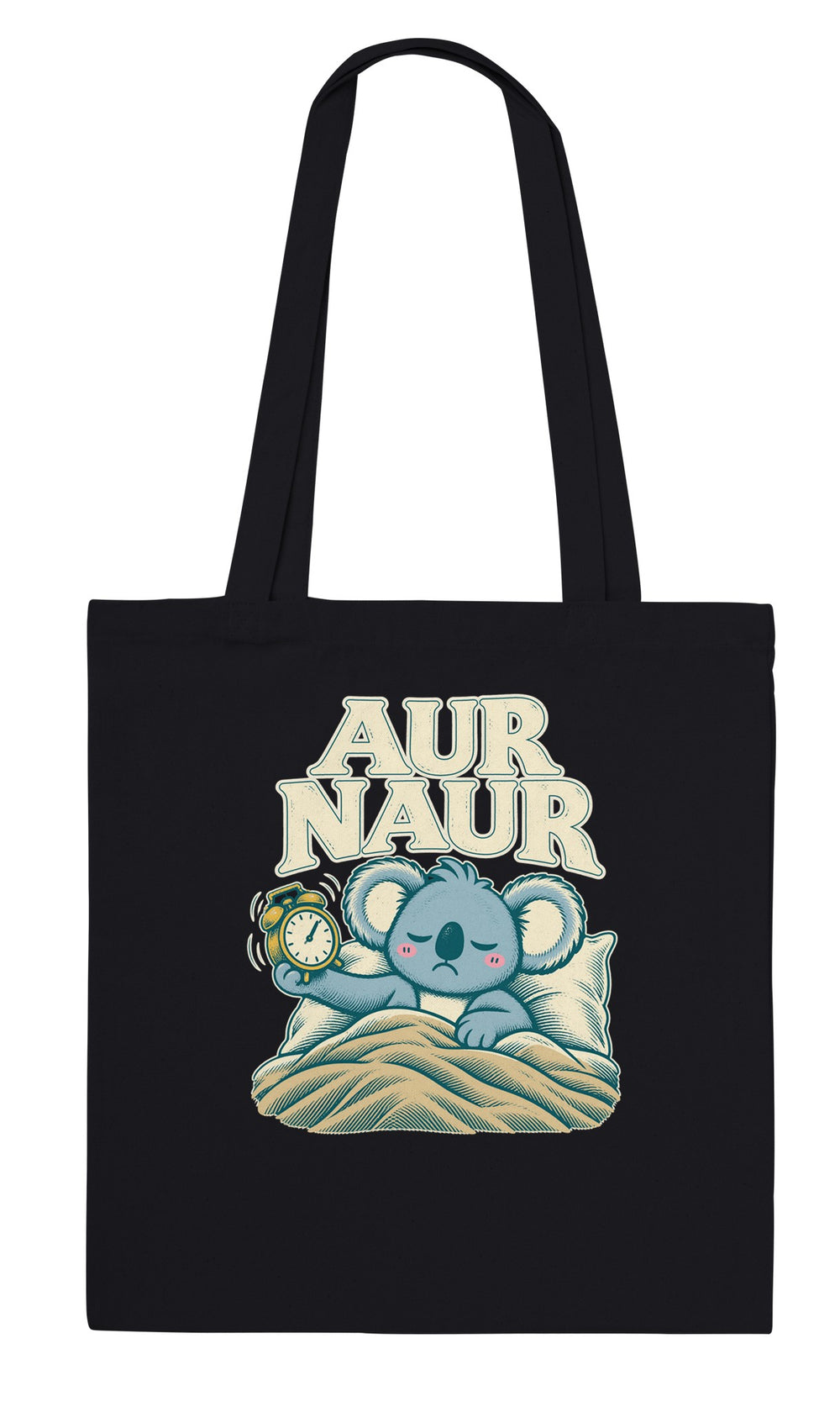 Back of the Aur Naur tote bag: zenkoala.com.au, Zen Koala Australia