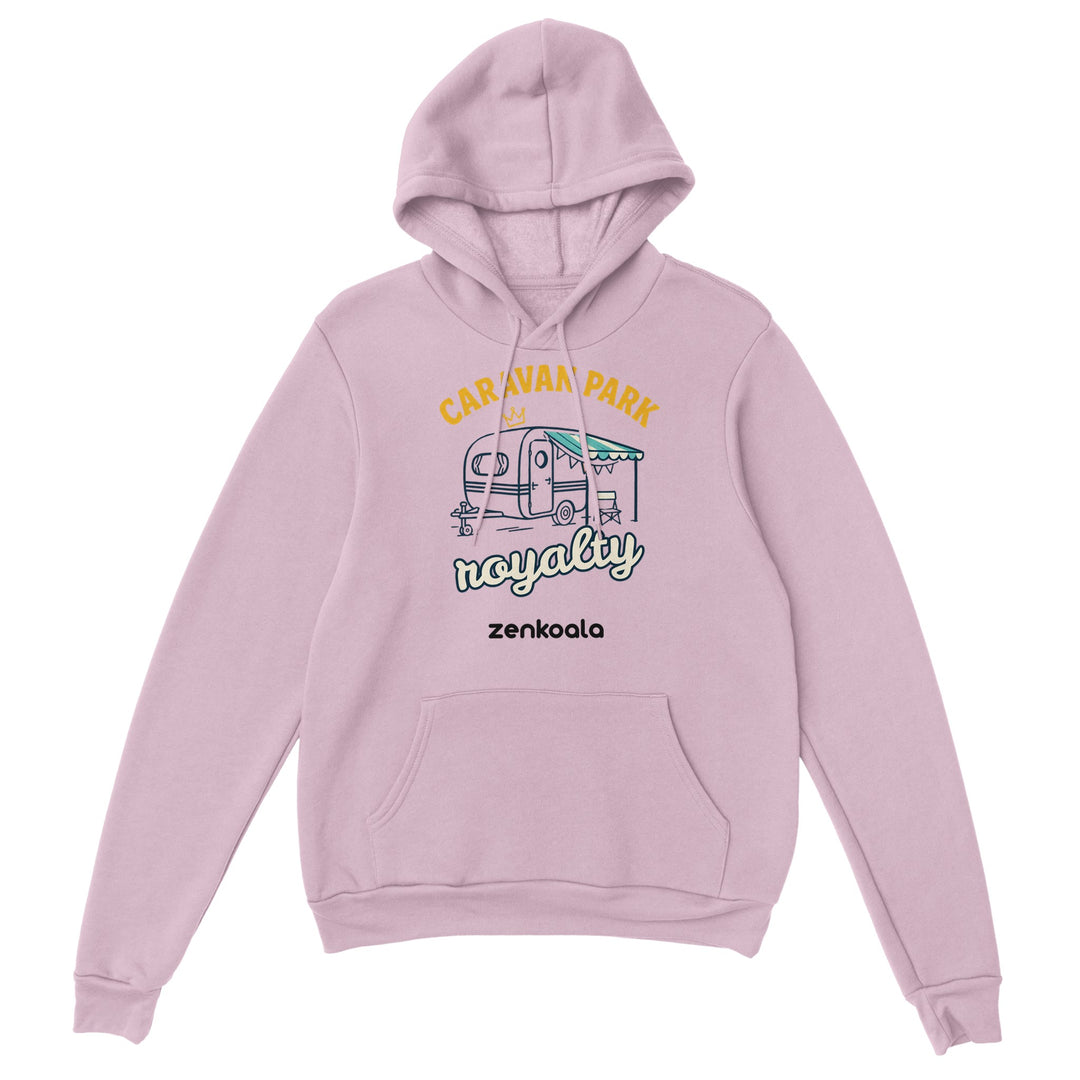 Caravan Park Royalty feel-good hoodie in Light Pink — Zen Koala Australia