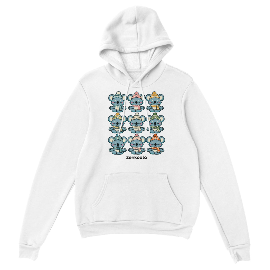 Koala Beanie Club feel-good hoodie in white, Zen Koala Australia