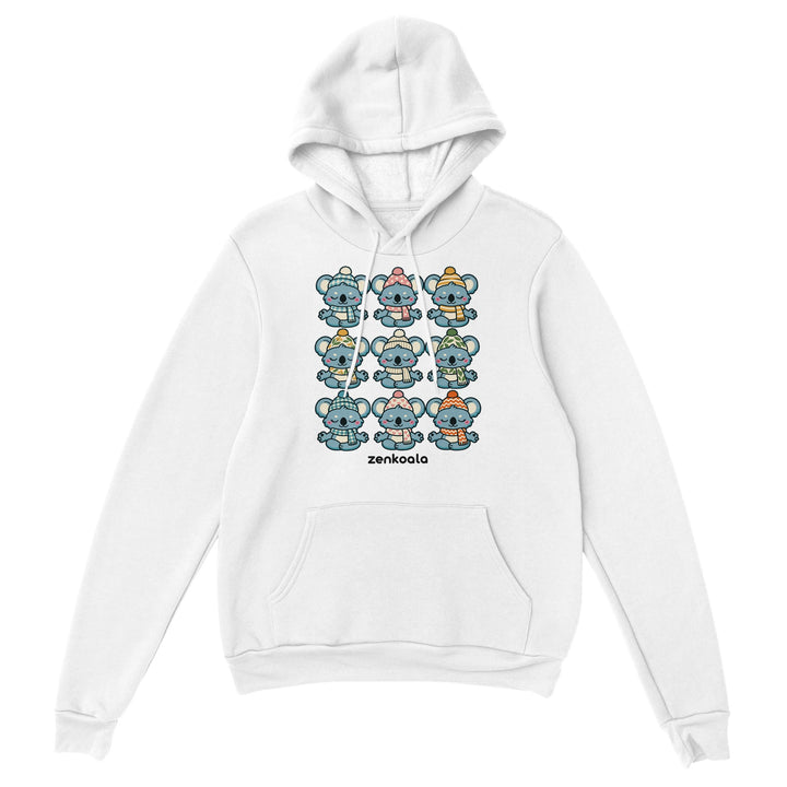 Koala Beanie Club feel-good hoodie in white, Zen Koala Australia