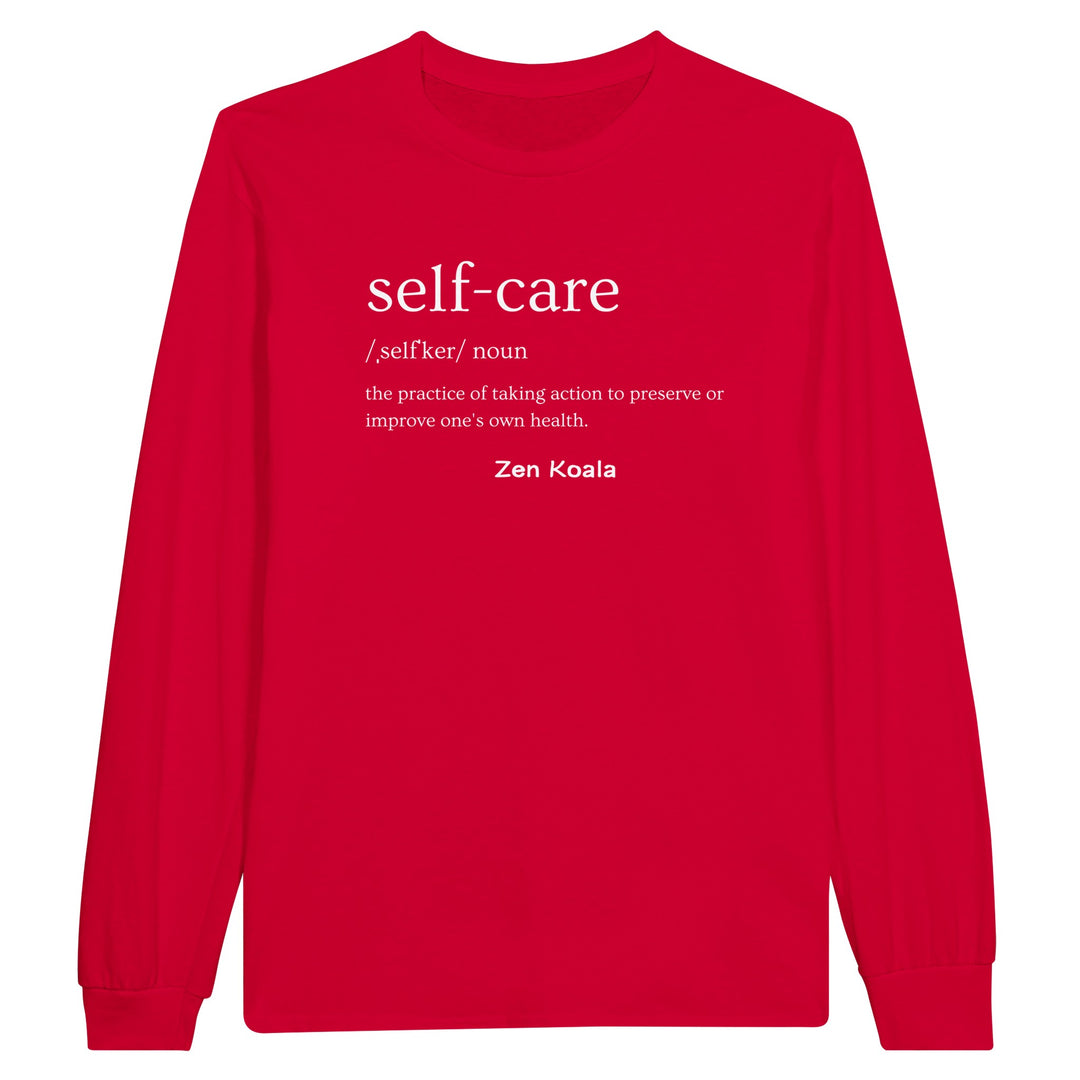 Self Care feel-good long sleeve tee — Zen Koala Australia