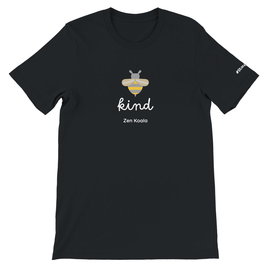 Bee Kind feel-good t-shirt in black — Zen Koala Australia