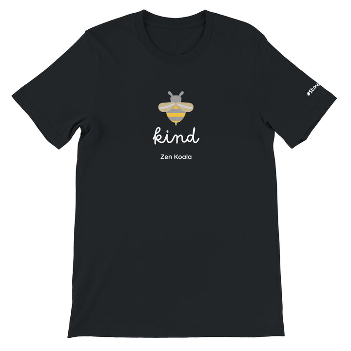 Bee Kind feel-good t-shirt in black — Zen Koala Australia