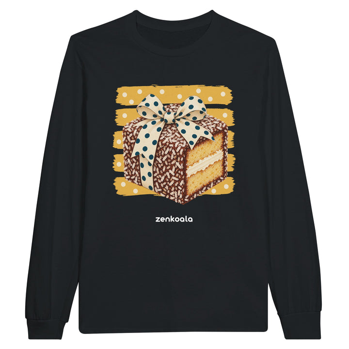 Lamington feel-good long sleeve tee in black, Zen Koala Australia