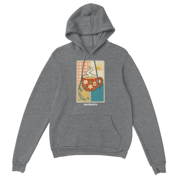 Cuppa Quilt feel-good hoodie in sport grey, Zen Koala Australia