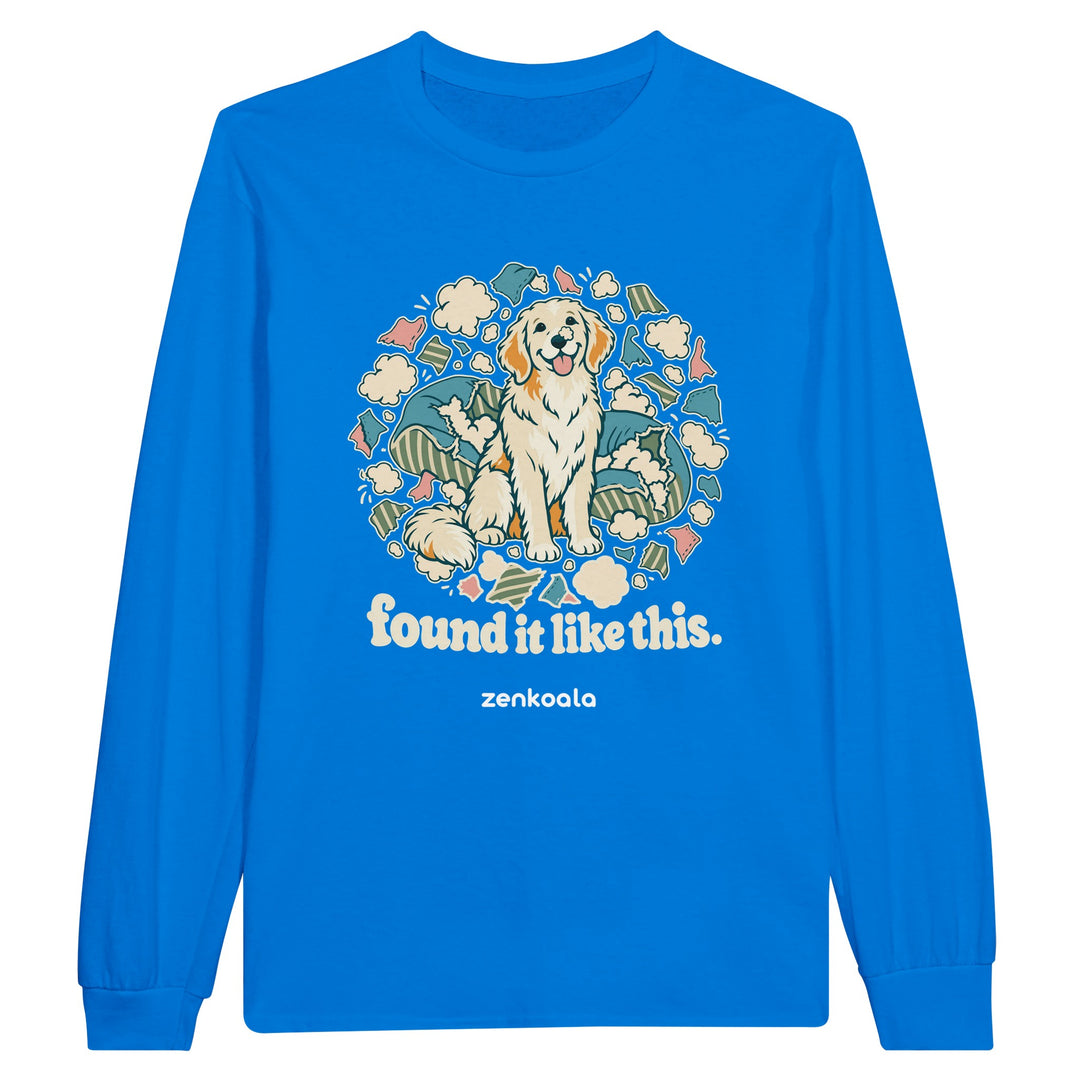 Found It Like This feel-good long sleeve tee in royal, Zen Koala Australia