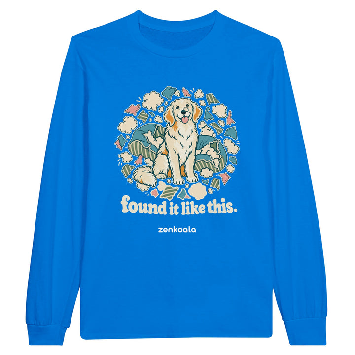 Found It Like This feel-good long sleeve tee in royal, Zen Koala Australia
