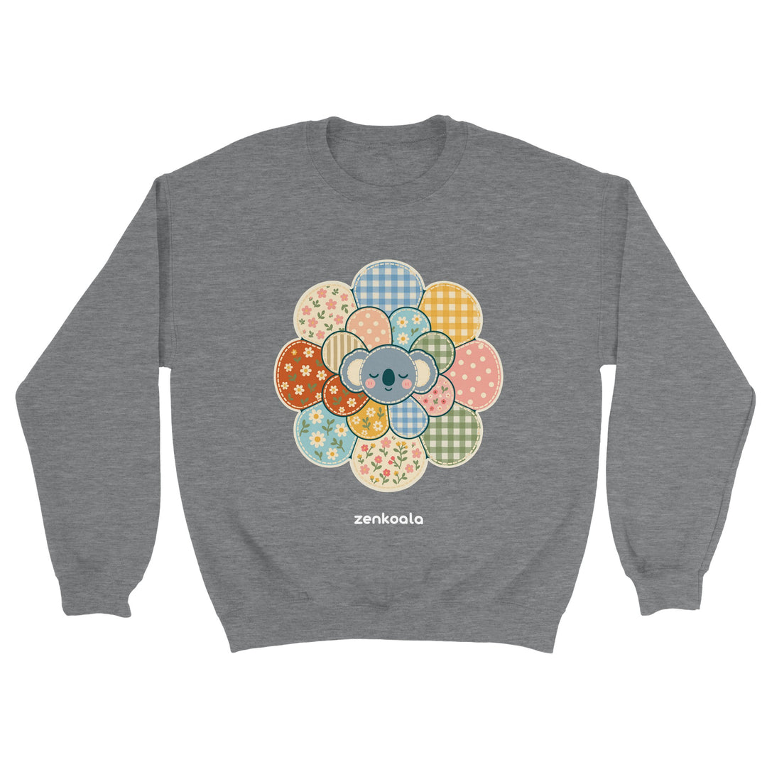 Zen Mandala Flower feel-good sweatshirt in sport grey, Zen Koala Australia