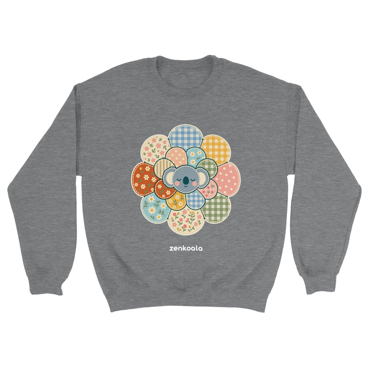 Zen Mandala Flower feel-good sweatshirt in sport grey, Zen Koala Australia