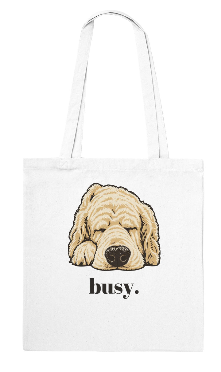 Busy feel-good tote bag in white, Zen Koala Australia