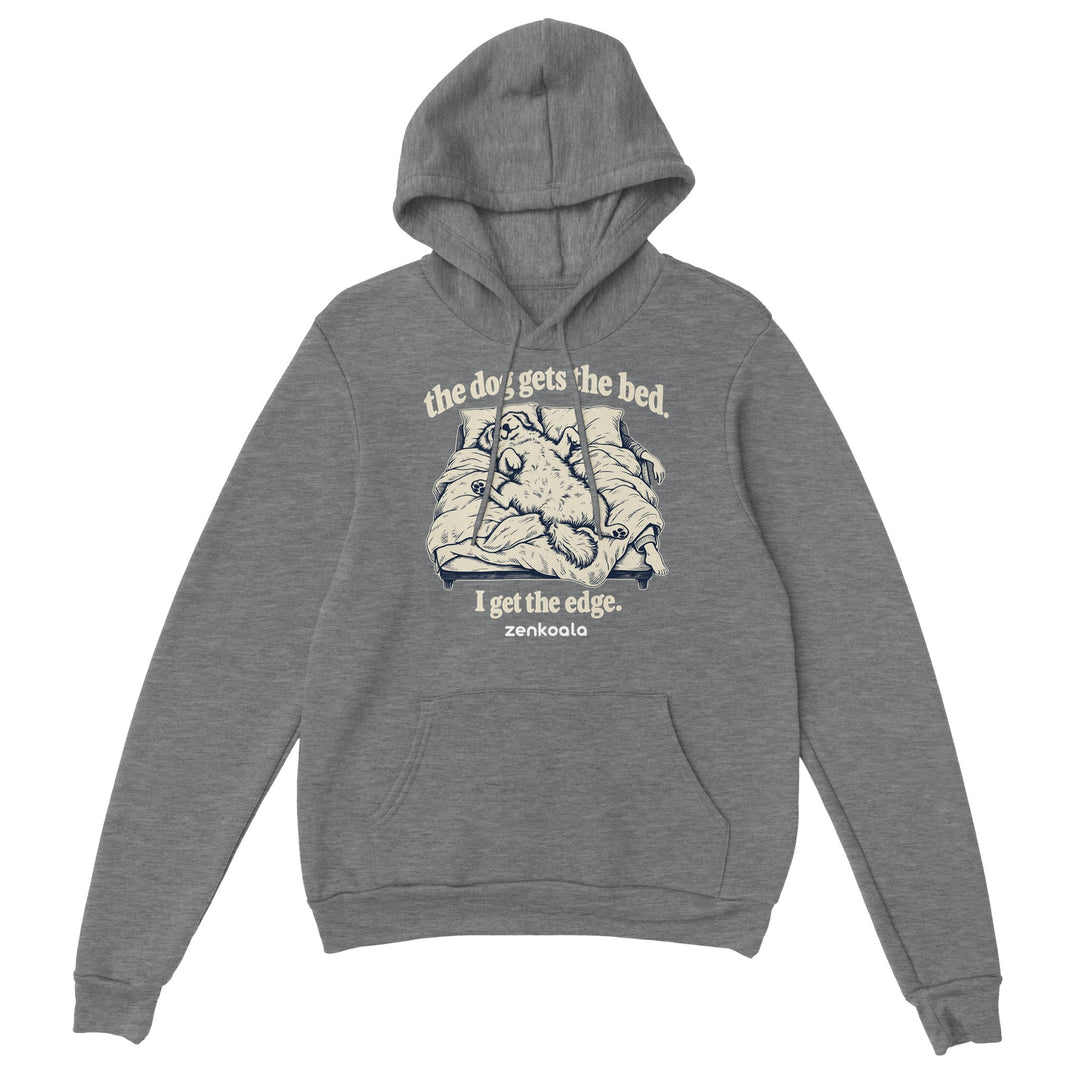 The Dog Gets the Bed feel-good hoodie in sport grey, Zen Koala Australia