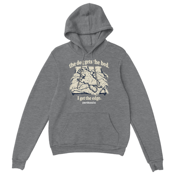 The Dog Gets the Bed feel-good hoodie in sport grey, Zen Koala Australia