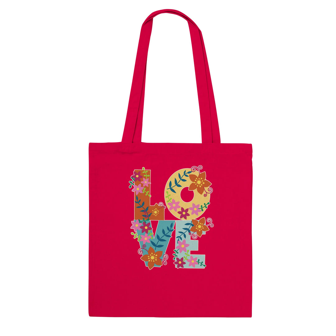 Love feel-good tote bag in red, Zen Koala Australia