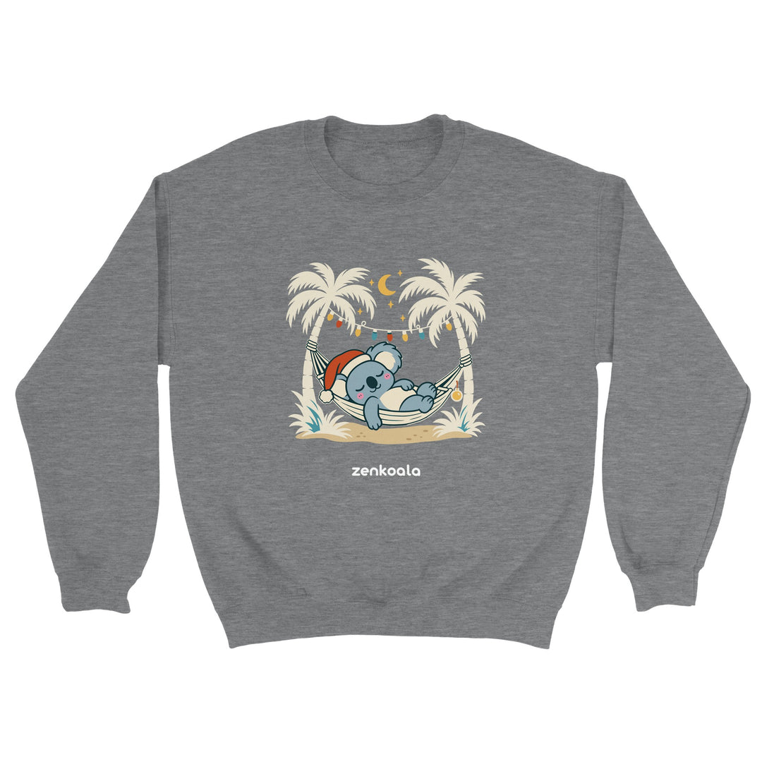 Koala Santa Hammock feel-good sweatshirt in sport grey, Zen Koala Australia