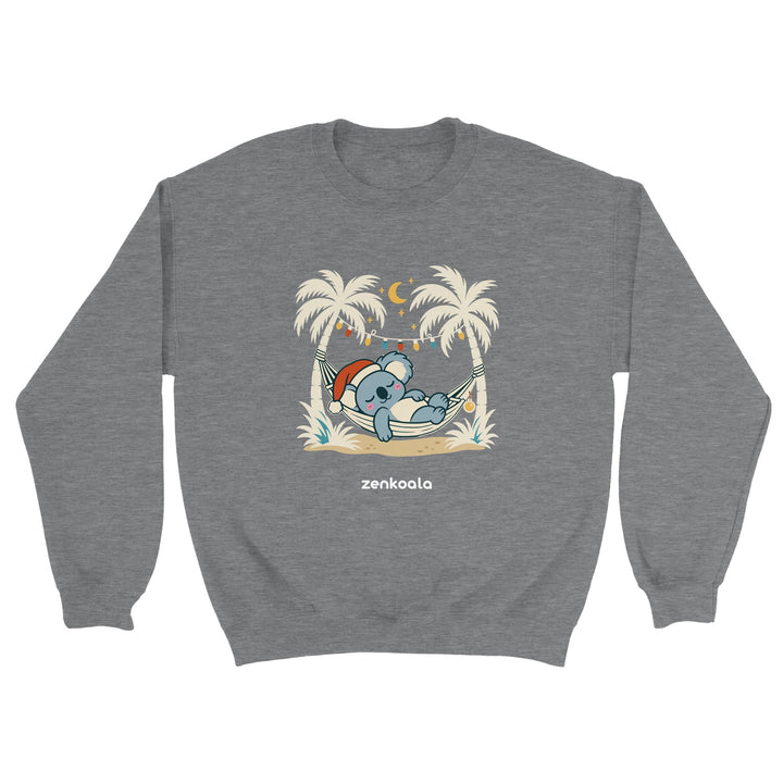 Koala Santa Hammock feel-good sweatshirt in sport grey, Zen Koala Australia