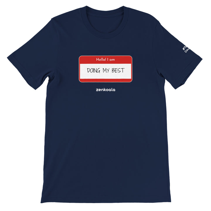 Doing My Best feel-good tee in navy, Zen Koala Australia