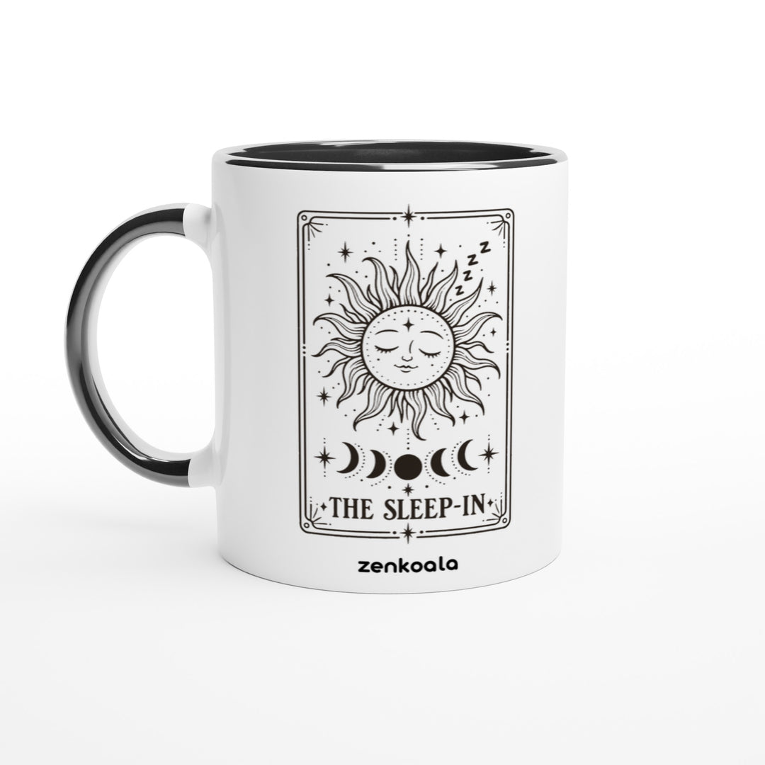 The Sleep-In feel-good mug: a sleepy sun tarot card, Zen Koala Australia