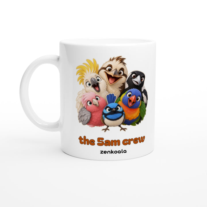 The 5am Crew mug in all white, Zen Koala Australia