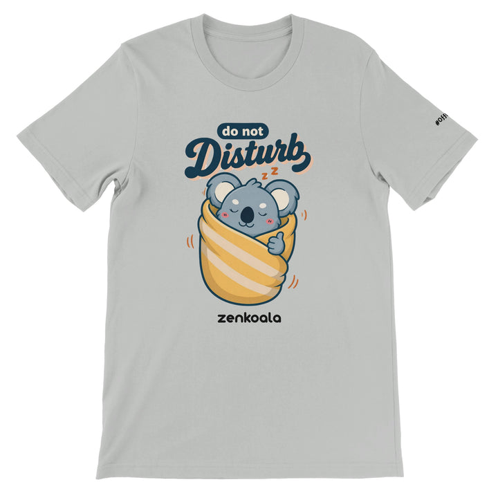 Do Not Disturb Koala feel-good tee in silver — Zen Koala Australia