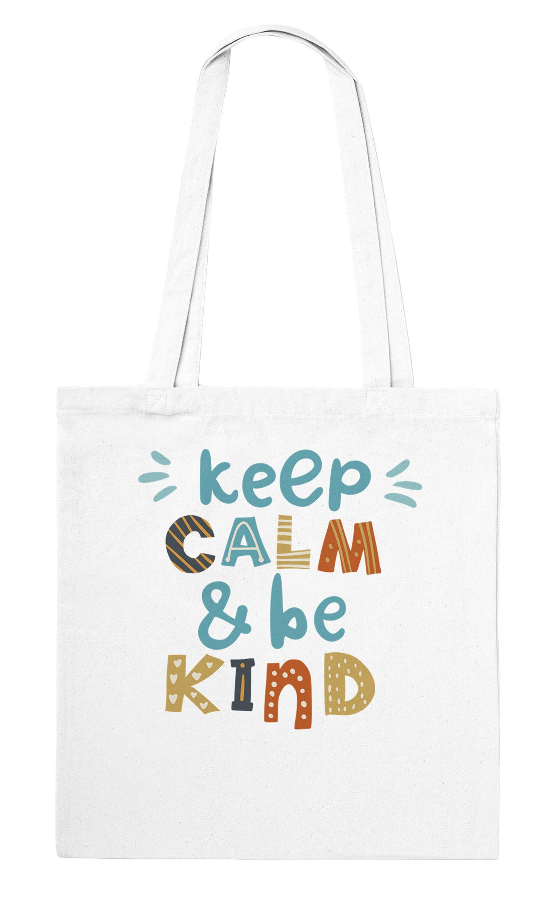 Keep Calm, Be Kind feel-good tote bag in white, Zen Koala Australia