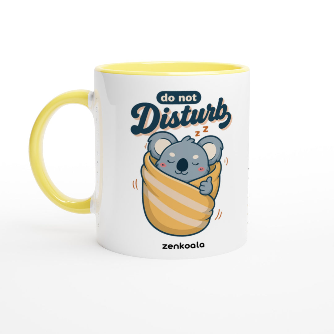 Do Not Disturb Koala feel-good mug: a koala wrapped up in a cosy blanket, Zen Koala Australia