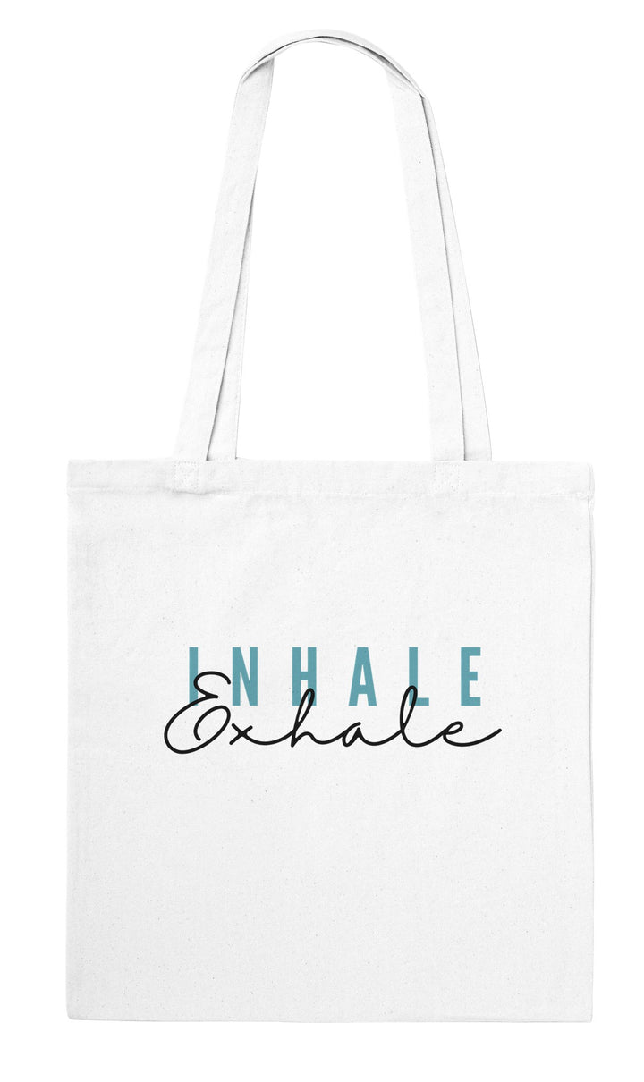Exhale feel-good tote bag in white, Zen Koala Australia