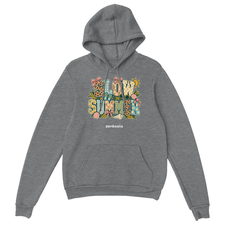 Slow Summer feel-good hoodie in sport grey, Zen Koala Australia