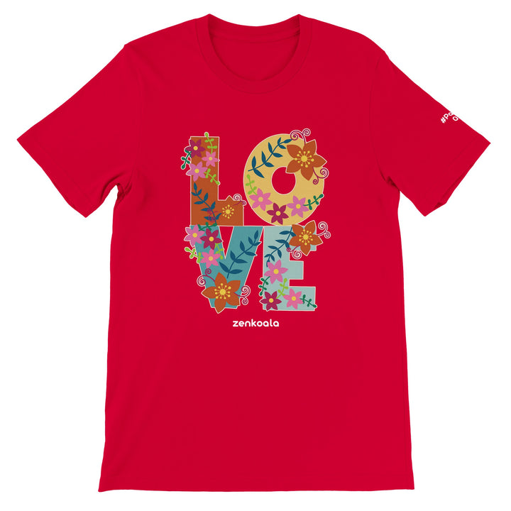 Love feel-good tee in red, Zen Koala Australia