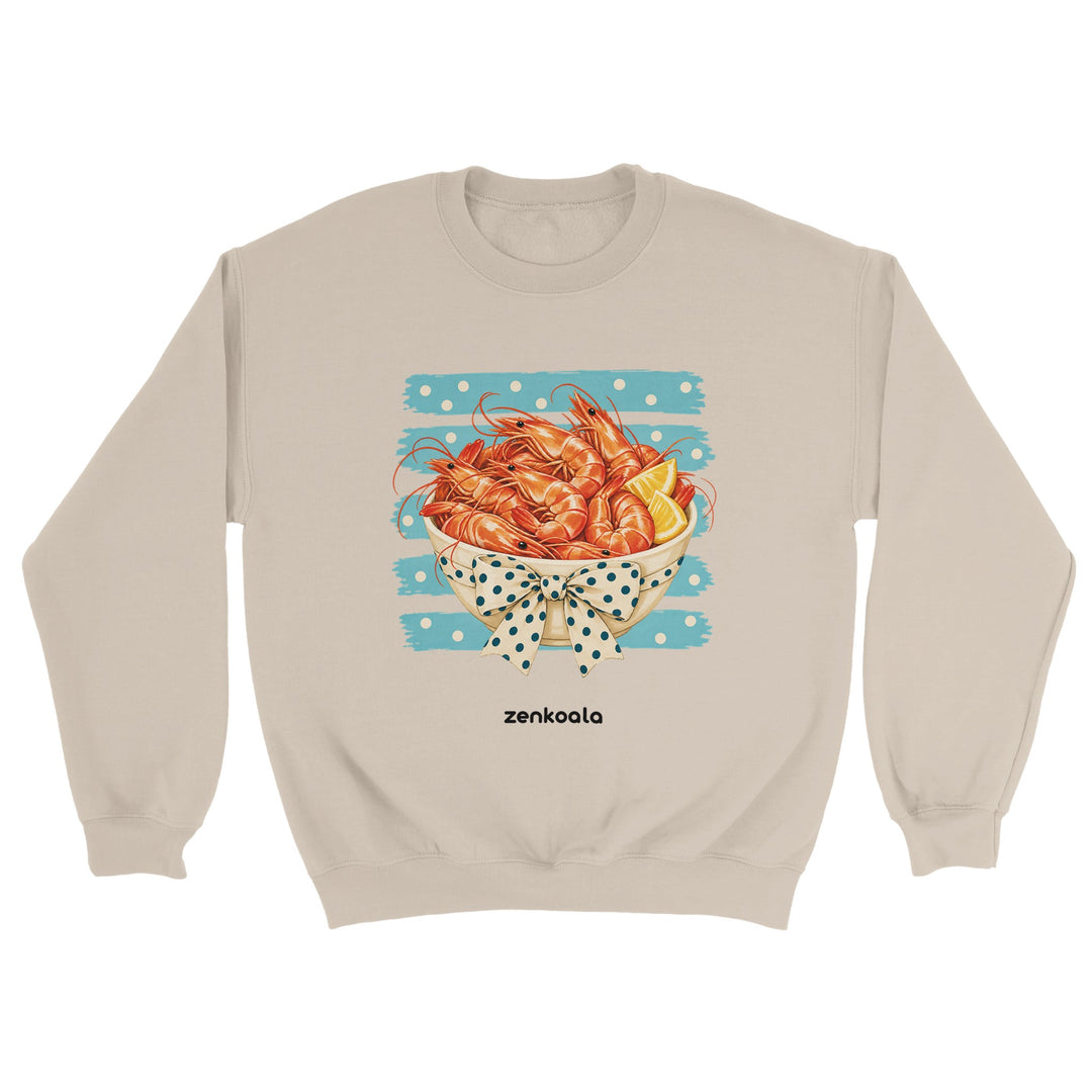 Prawns feel-good sweatshirt in sand, Zen Koala Australia
