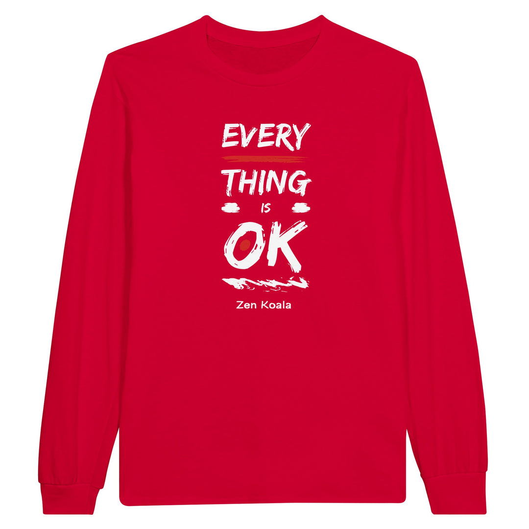 Everything is OK feel-good long sleeve tee — Zen Koala Australia
