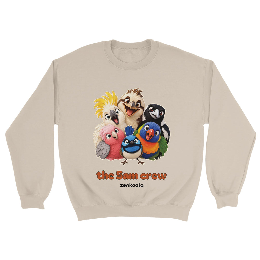 The 5am Crew feel-good sweatshirt in sand, Zen Koala Australia