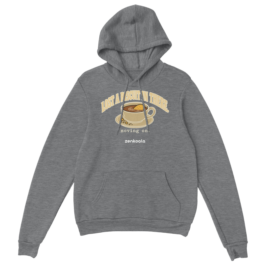 Lost a Biscuit in There feel-good hoodie in sport grey, Zen Koala Australia