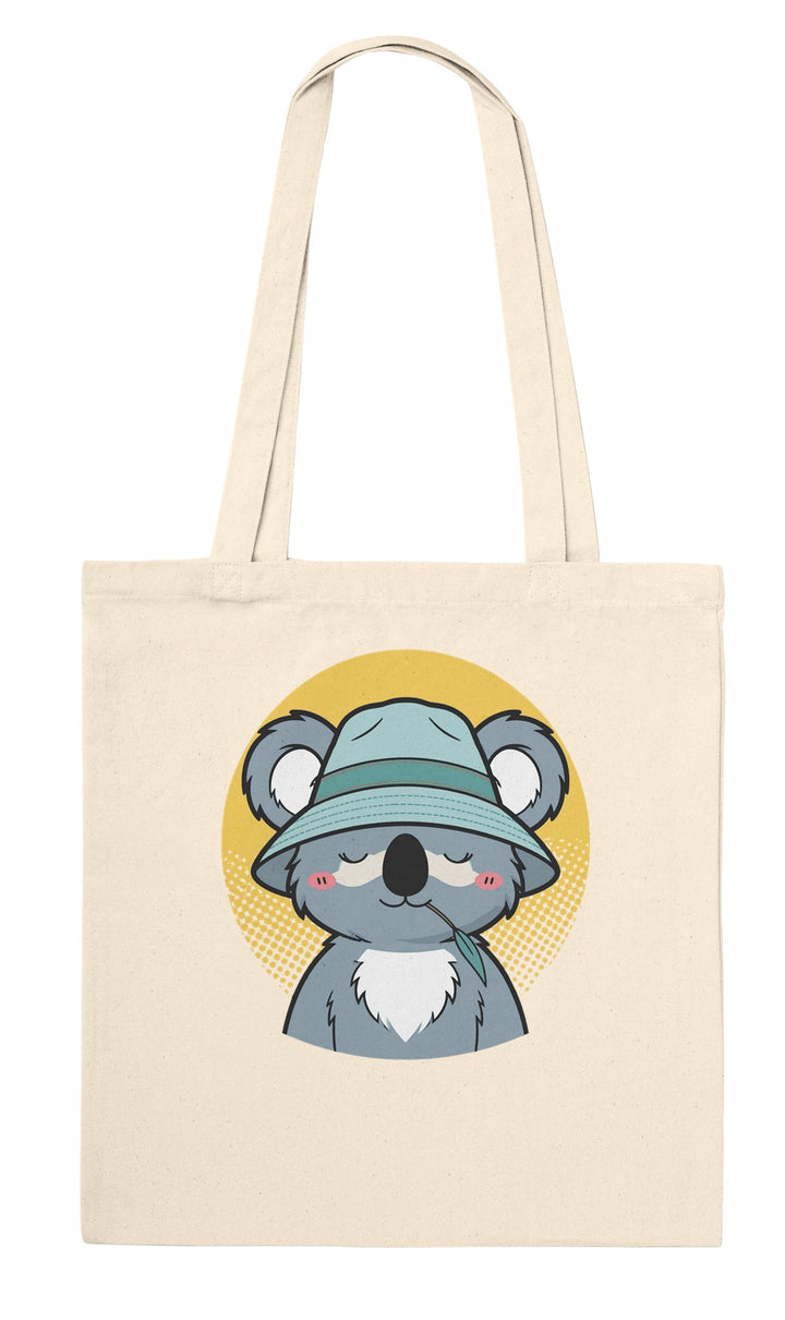 Koala Zinc and Bucket Hat feel-good tote bag in natural, Zen Koala Australia