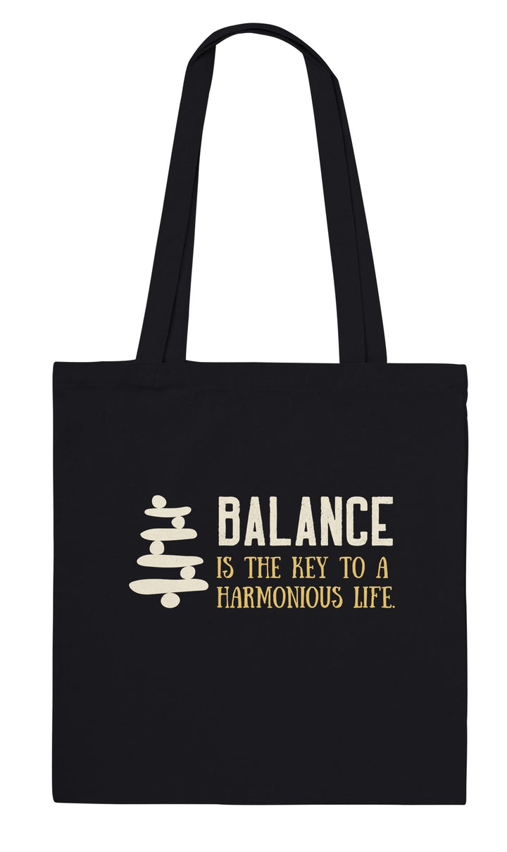 Balance feel-good tote bag in black, Zen Koala Australia