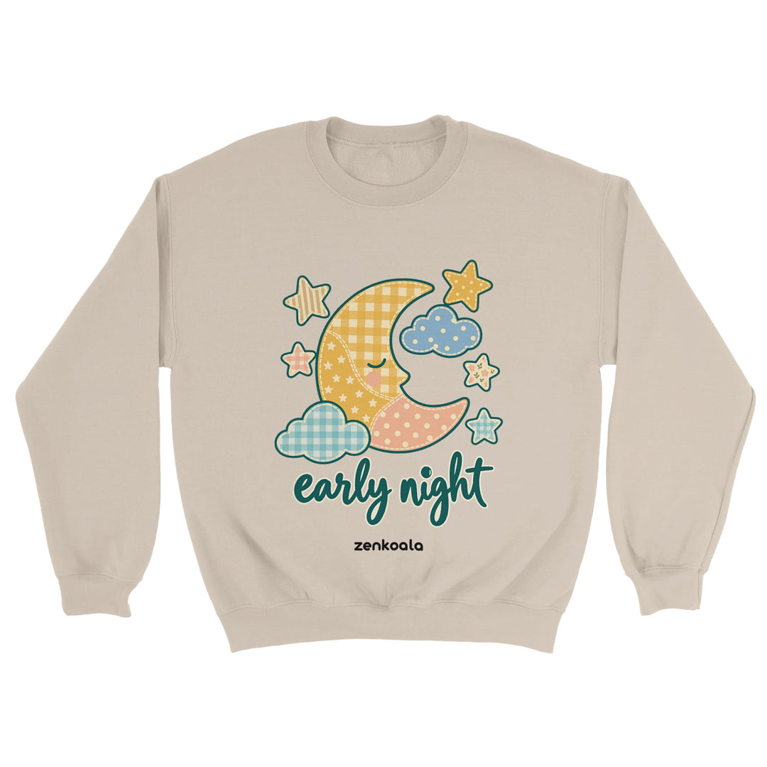 Early Night Moon feel-good sweatshirt in sand, Zen Koala Australia
