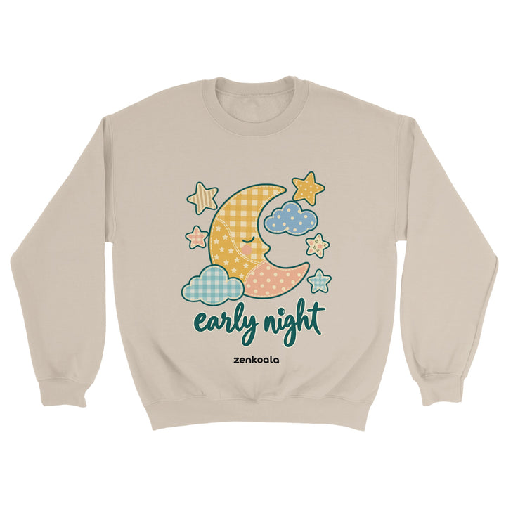 Early Night Moon feel-good sweatshirt in sand, Zen Koala Australia
