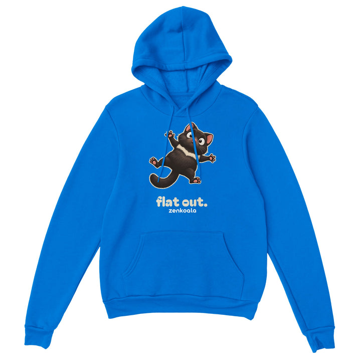 Flat Out feel-good hoodie in royal, Zen Koala Australia