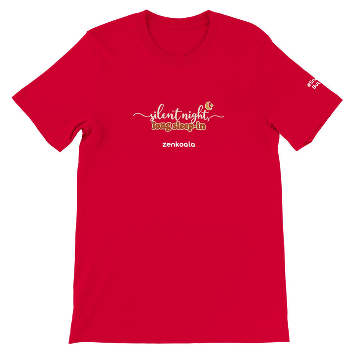 Silent Night Long Sleep-In feel-good tee in red, Zen Koala Australia