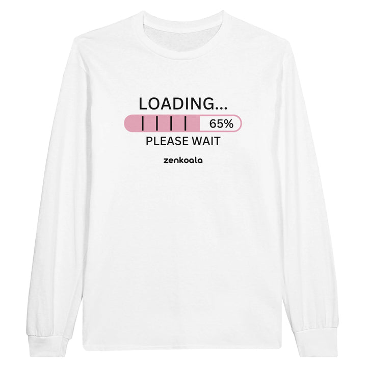 Loading feel-good long sleeve tee in white, Zen Koala Australia