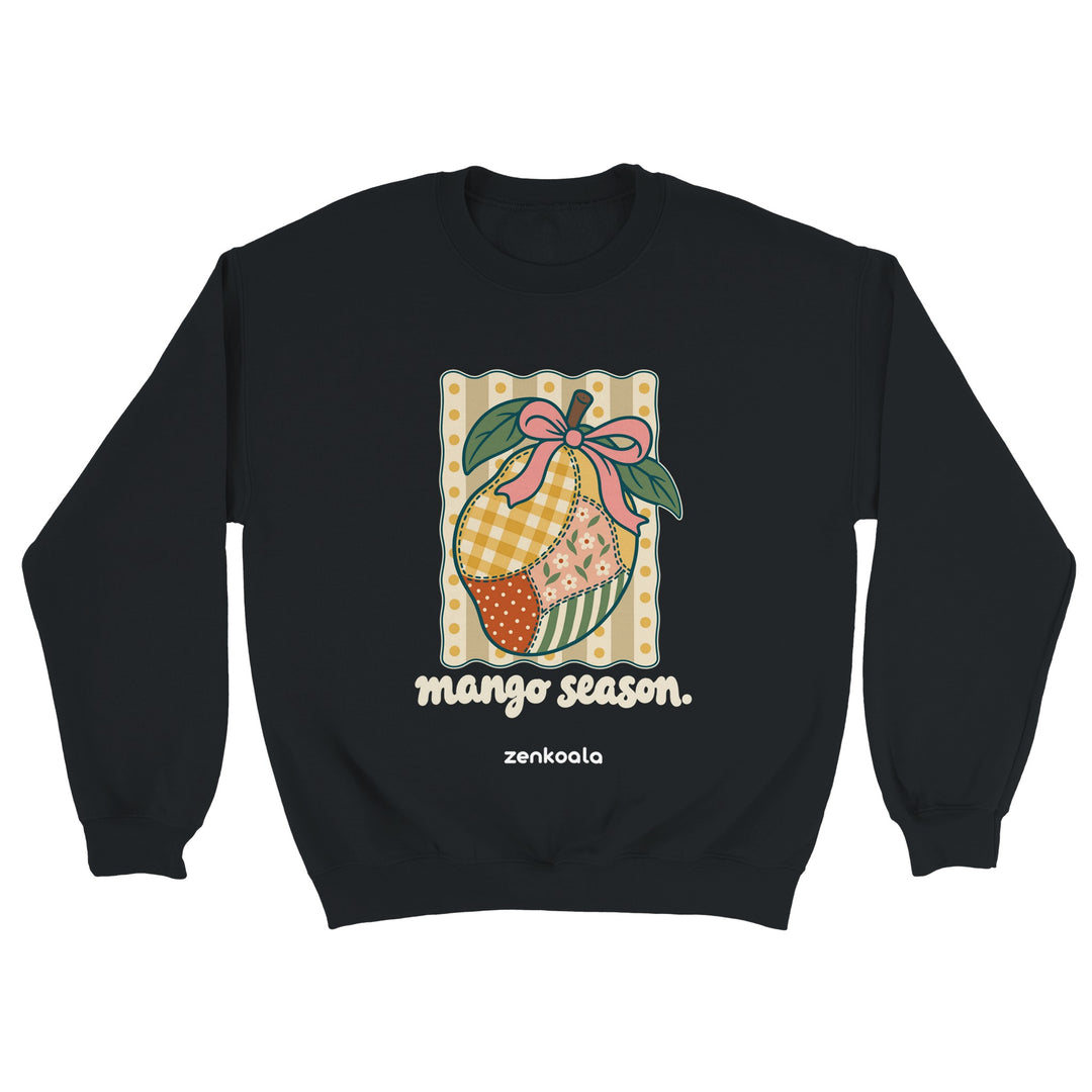 Mango Season feel-good sweatshirt in black, Zen Koala Australia